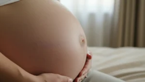 verkleurde navel zwanger